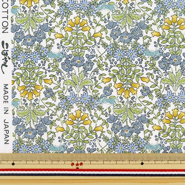 [From quantity 5] Fabric "Broadprint Flower pattern Blue KTS6084-C" COTTON KOBAYASHI