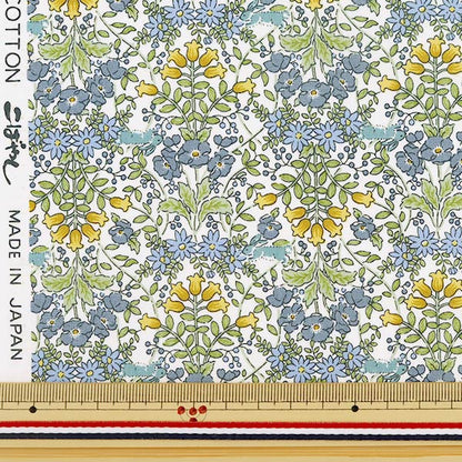 [From quantity 5] Fabric "Broadprint Flower pattern Blue KTS6084-C" COTTON KOBAYASHI