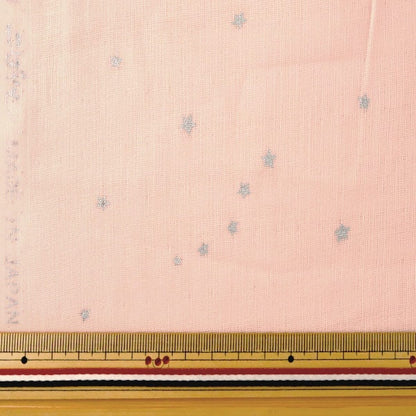 [From quantity 5] Fabric 『double gauze Star pattern powder pink KTS6430-P] COTTON KOBAYASHI