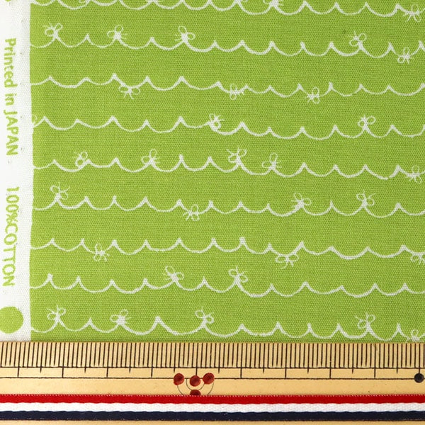 [From quantity 5] Fabric 『Poplin Homy Collection SkallapRibbonPattern DH11334S-G]