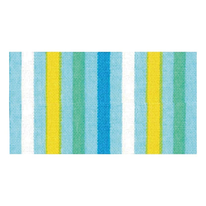 Name label sticker "Kurukurukuma Tape Tape Blue Multi Stripe 1.5cm x 1.2m 11-781" Kawaguchi Kawaguchi