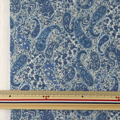 [From quantity 5] Fabric "60 loan FLOWNNYII Retro Kohana Blue NFA-1010-12A" KOKKA