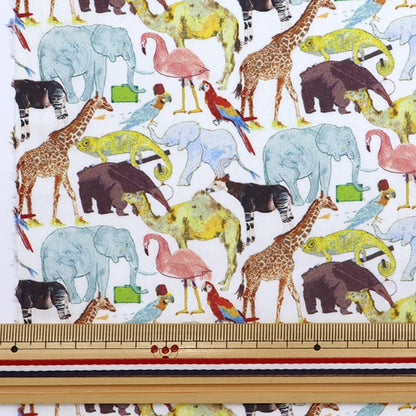 [From quantity 5] Fabric "Liberty Liberty Print Tana lawn Cue for the Zoo 3634160-YE] Liberty Japan