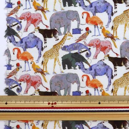 [From quantity 5] Fabric "Liberty Liberty Print Tana lawn Cue for the Zoo 3634160-ZE] Liberty Japan