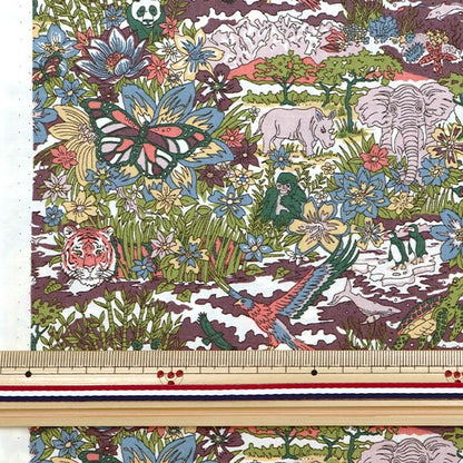 [From quantity 5] Fabric "Liberty Liberty Print Piccadilly Poppurin Harry Jungle" Liberty Japan