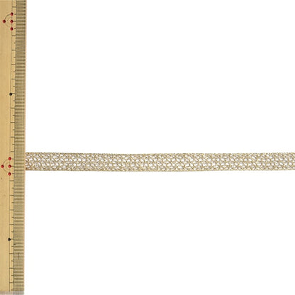 【数量5から】 レースリボンテープ 『メタリックトーションレース 3088 幅約1.3cm 5番色』 MOKUBA 木馬