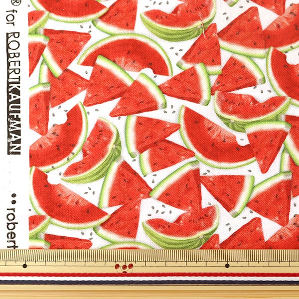 [From quantity 5] Fabric "Inkjet printed watermelon 19794-377" USA cotton