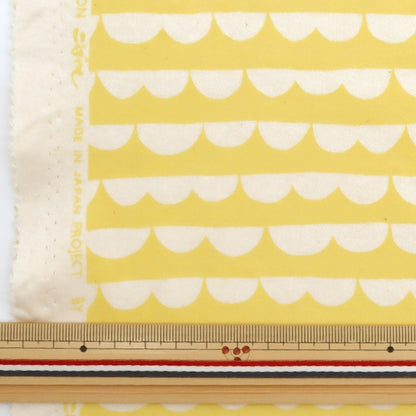 [From quantity 5] Fabric "Smooth Skallap Yellow KTS6739-C" COTTON KOBAYASHI