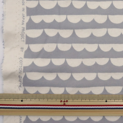 [From quantity 5] Fabric "Smooth Skallap Gray KTS6739-E" COTTON KOBAYASHI