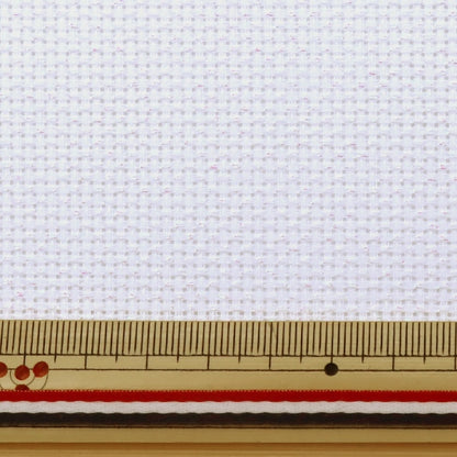 Embroidery Fabric "Charles CRAFT IRIDESCENT AIDA (ball insect Aida) 14 count 55 BRANC (Blanc) GD1443BX" DMC Diet
