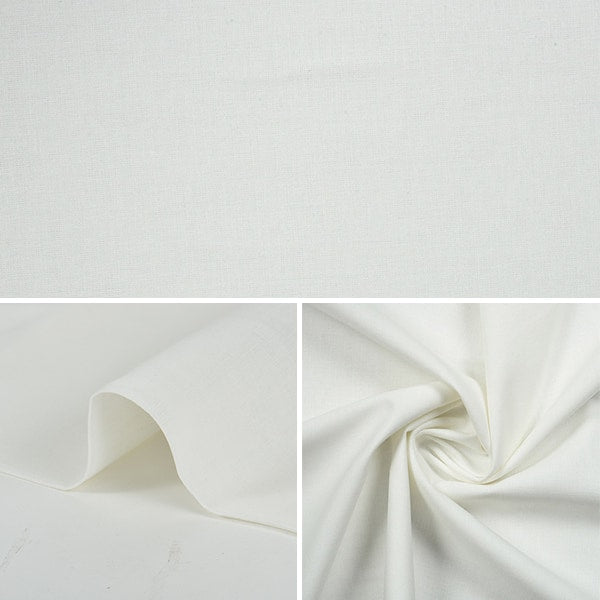 [From quantity 5] Fabric "Dyeing cotton hemp spec plain off-white KW-6966-WH"