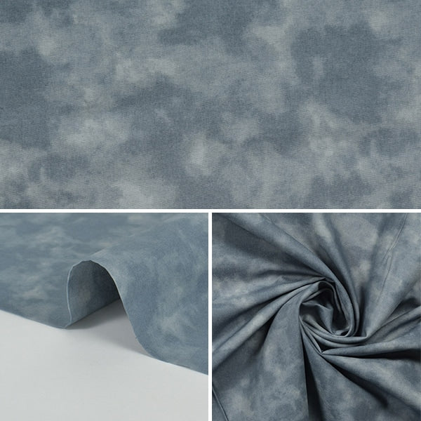 [From quantity 5] Fabric "Mura dyed print dark gray 87422-1-27"