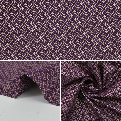 [From quantity 5] Fabric 『Sheeting Japanese pattern lame seven treasure purple 88337-3-3]
