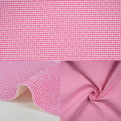 [From quantity 5] Fabric "Dyed gingham quilting about 105cm in dark pink width"