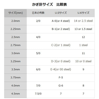 編み針 『かぎ針 15cm 7/0 987401』　NOVITA ノヴィタ ノビータ