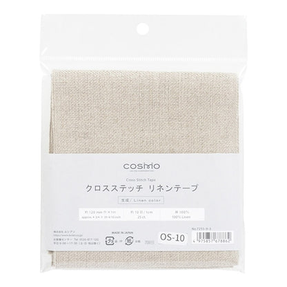 刺しゅう布 『リネンテープ 幅12cm×1m 3番色 生成り 7253-3』 LECIEN ルシアン cosmo コスモ