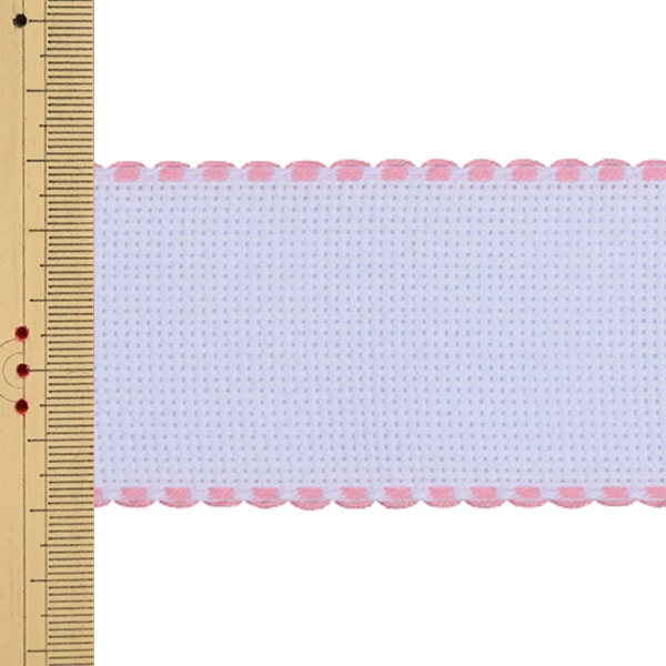 [From quantity 1] Embroidery Fabric "ZWEIGART (Zweigart) Idatape Width 5cm 7107-14 Pink" Original Zweigart Handarbeits-Stoft