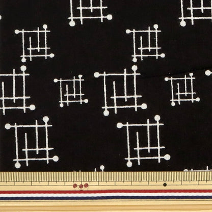 [From quantity 5] Fabric "20 Sheeting Print Modern Pattern Black x White Bei15052"