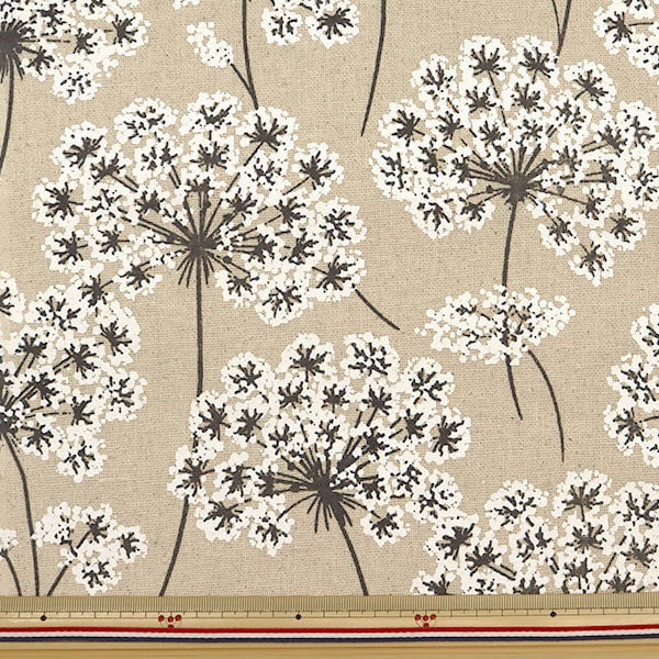 [From quantity 5] Fabric "Hopsack flower pattern 20kec-337"