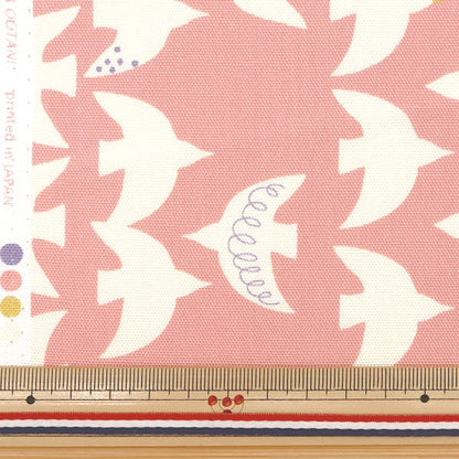 [From quantity 5] Fabric 『Oxford Onnela Bird Pink ON10345L-B]