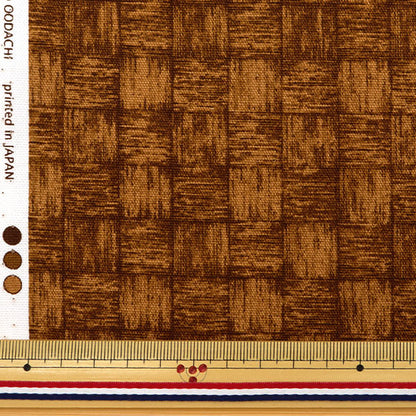 [From quantity 5] Fabric 『Oxford Kagome pattern brown SM10358L-G]