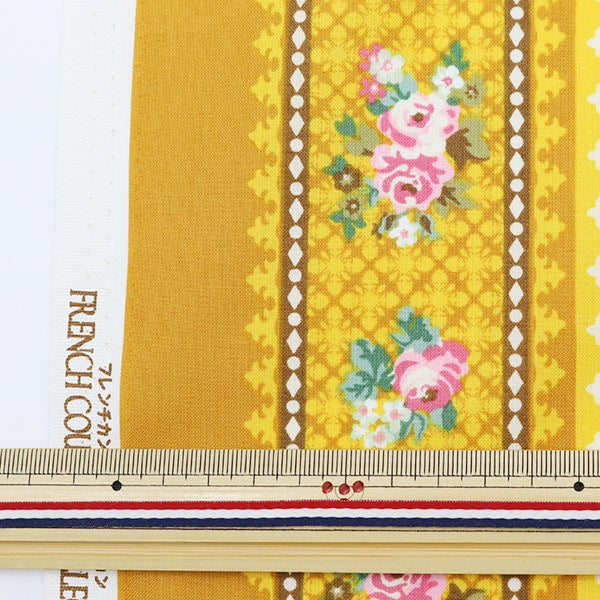 [From quantity 5] Fabric "Kathy x Yosuke French Country Shertering Yellow 02008-4"