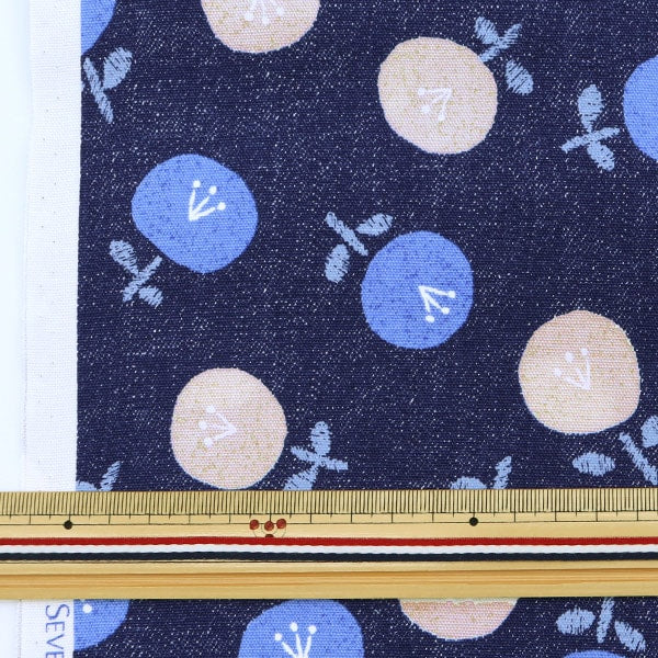 [From quantity 5] Fabric 『Oxford Ohana Navy 850358-1-4]