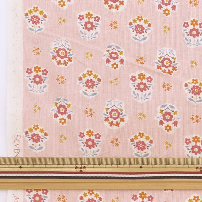 [From quantity 5] Fabric 『Sheeting SOPO Flower Pattern Pink 850356-1-1]