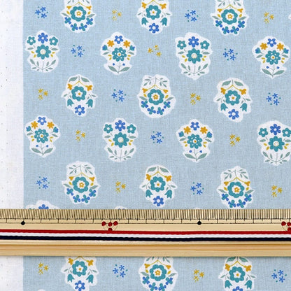 [From quantity 5] Fabric 『Sheeting SOPO Flower Pattern Mint 850356-1-3]