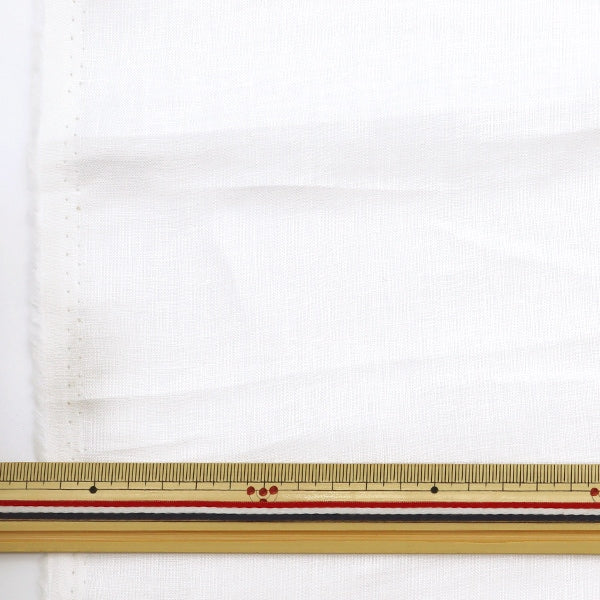 [From quantity 5] Fabric "French linen innocent white white KMC-10433-1"