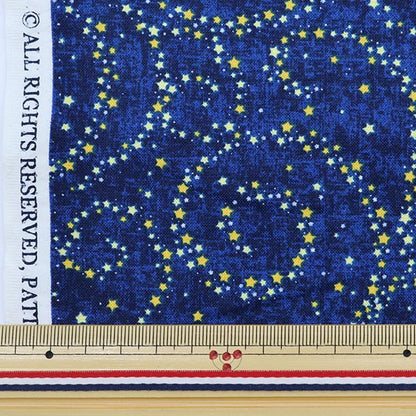 [From quantity 5] Fabric "Inkjet printed night sky C5526-night" USA cotton