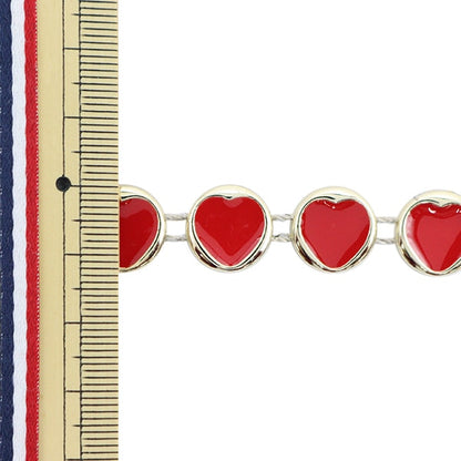 [From quantity 5] HandicraftTrim "imitationTrim Width about 1.2cm Heart red GY-43-18-1B]