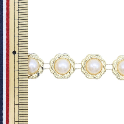 [From quantity 5] HandicraftTrim "imitationTrim Width about 1.6cm Pearl yen GY-43-18-18]