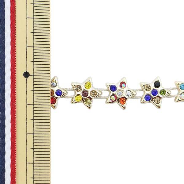 [From quantity 5] HandicraftTrim "imitationTrim Width about 1.2cm star Multi GY-43-18-28]