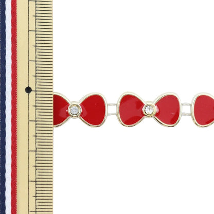 [Appeared in the rainbow wolf!] [From quantity 5] HandicraftTrim "imitationTrim Width about 1.2cm Ribbon Red GY-43-18-34]