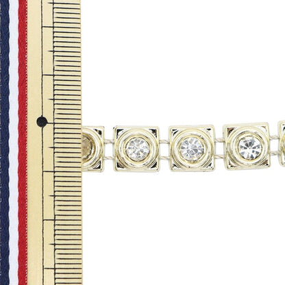 [From quantity 5] HandicraftTrim "imitationTrim Width about 1cm Square Silver GY-43-18-39]