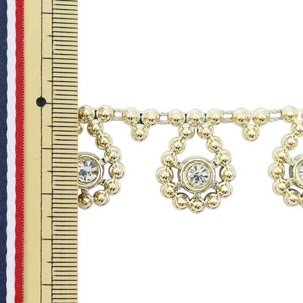 [From quantity 5] HandicraftTrim "imitationTrim Width about 2.3cm Shizuku Gold GY-43-18-40]
