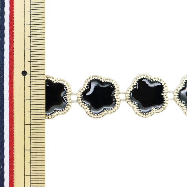 [From quantity 5] HandicraftTrim "imitationTrim Width about 1.7cm flower black GY-43-18-56]