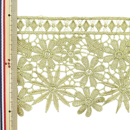 [From quantity 5] HandicraftTrim "embroideryTrim About 10.7cm Gold GY-93-19-7]