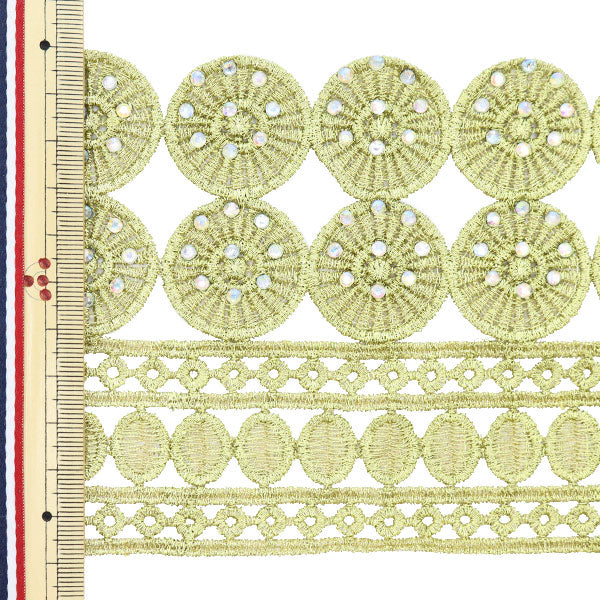 [From quantity 5] HandicraftTrim "embroideryTrim About 10.7cm Gold GY-93-19-8]