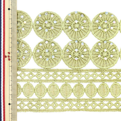 [From quantity 5] HandicraftTrim "embroideryTrim About 10.7cm Gold GY-93-19-8]