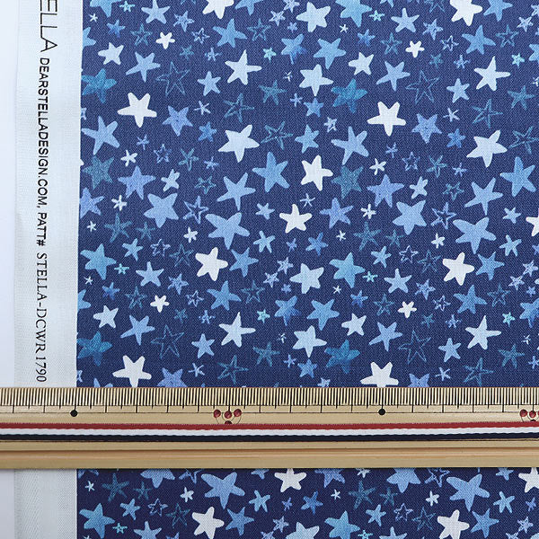 [From quantity 5] Fabric "Inkjet Print Star DCWR1790-MULTI" USA cotton