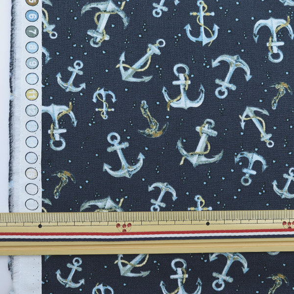 [From quantity 5] Fabric "Inkjet print Ikari 1802-Marlin" USA cotton