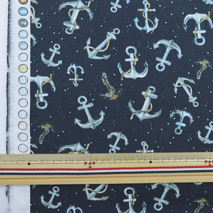 [From quantity 5] Fabric "Inkjet print Ikari 1802-Marlin" USA cotton