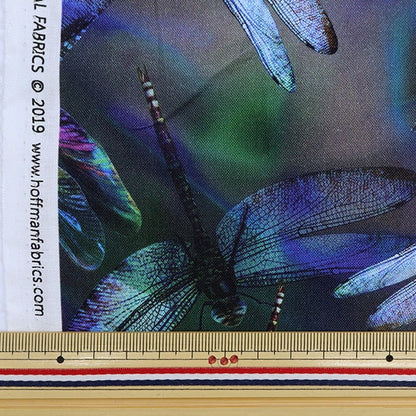 [From quantity 5] Fabric "Inkjet Print Dragonfly R4629-324" USA cotton