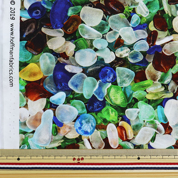 [From quantity 5] Fabric "Inkjet Print Seagrass R4666-402" USA cotton