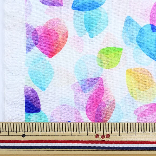 [From quantity 5] Fabric "Inkjet print flower S4817-448" USA cotton