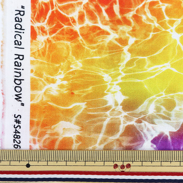[From quantity 5] Fabric "Inkjet Print Radical Rainbow S4826-181" USA cotton