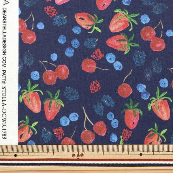 [From quantity 5] Fabric 『Sheeting And Berry Picking DCWR1789-MULT] USA cotton