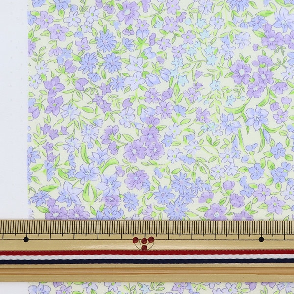 [From quantity 5] Fabric "Broad antibacterial / deodorant Shand Fleur Purple YK-Champ2-C"